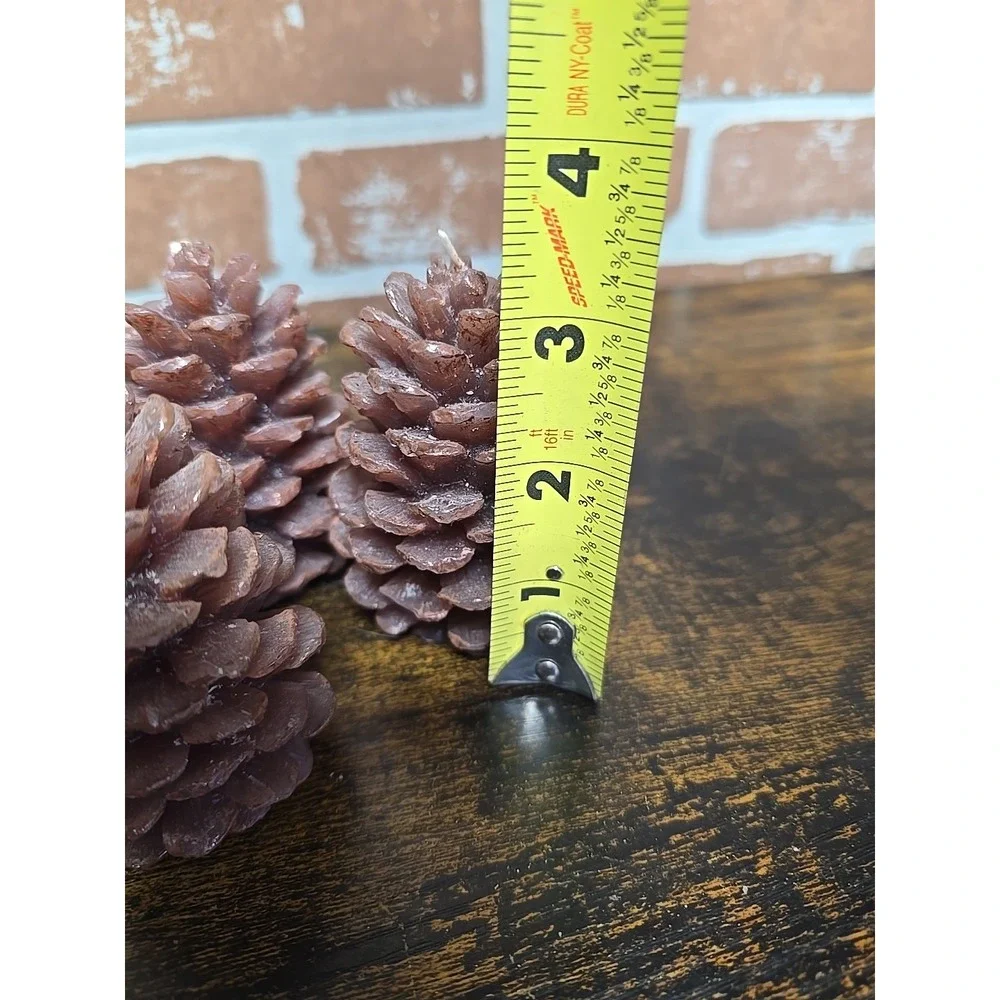Pine Cone Shaped Bee Wax Candles, Set Of‎ 3 Christmas Gift, Home Decor